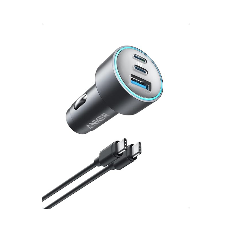 سريع مُدمج وقوي 67 واط Anker USB-C شاحن سيارة بلاث منافذ من انكر